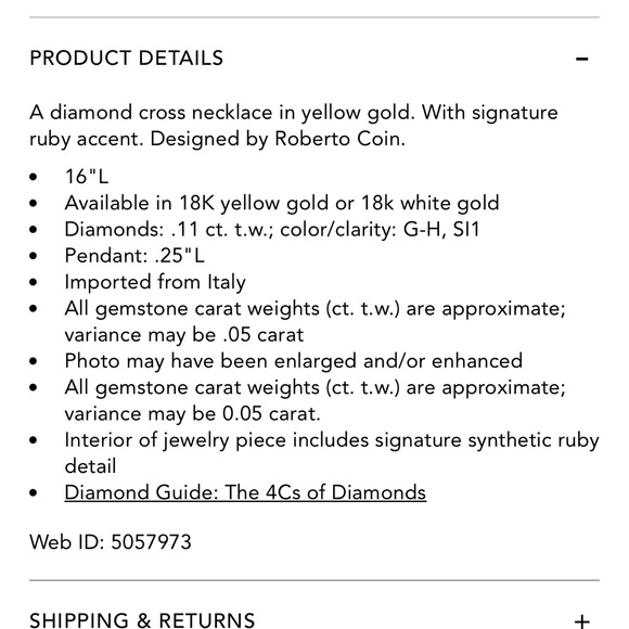 Roberto coin, baby cross gold - Picture 4 of 7